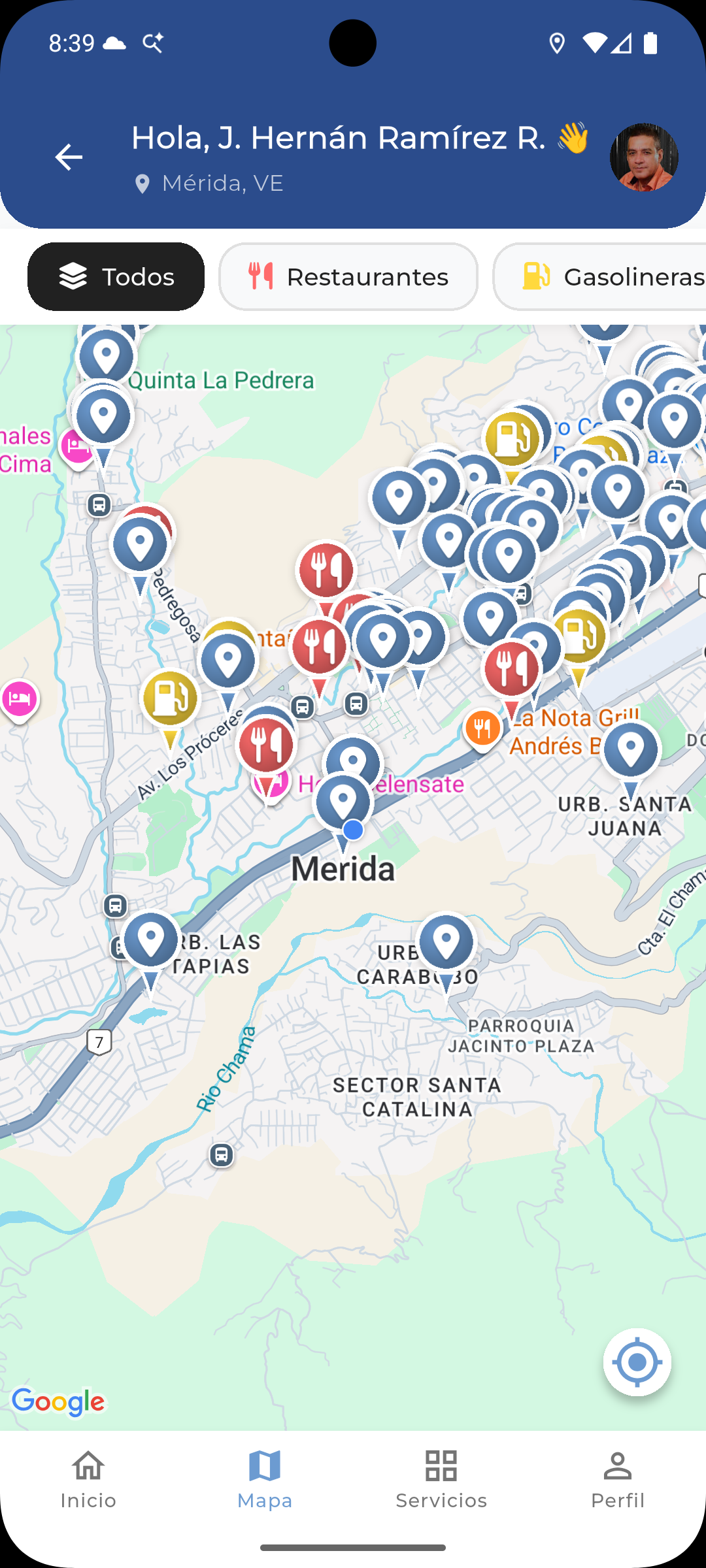 Captura de pantalla del mapa interactivo de CityFlow